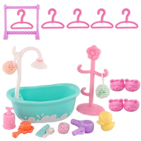 Mini Accessories Set for Lps Cat Dog Little Toy Figurines,Bathtub Set Include Clothes Hanger toothbrush Shower Gel Shoes and More