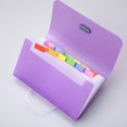 thumbnail image 1 of Mini Accordion File Folder A6 Plastic Transparent Bill Organizer for Receipts and Coupons, 1 of 6