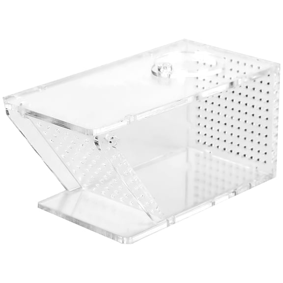 Mini Acrylic Crab Fish Trap, Aquarium Crawfish Catcher Box, Transparent, One-Way Door, Small Fish and Shrimp Protection, 5.1 x 2.4 x 2.4 In