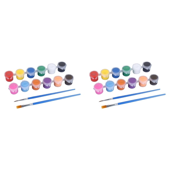 Mini Acrylic Paint Set for Kids 12 Colors, Washable Craft Paint Strips - Easter Egg Art Painting Kit for Kids & Adults, for Birthday, Classroom Party Favors