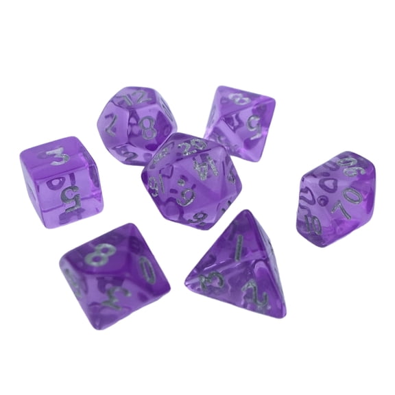 Mini Acrylic Polyhedral Dices Multi-Sided Game Dices for Role Playing Game