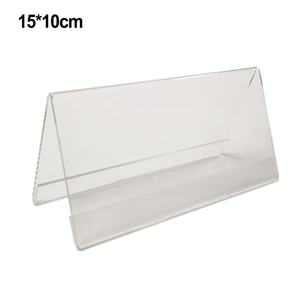 Mini Acrylic Price Tag Holders Transparent Sign Display Stands