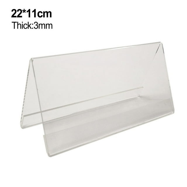 Mini Acrylic Price Tag Holders Transparent Sign Display Stands