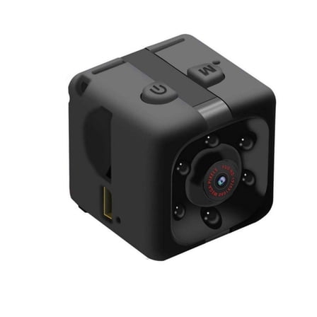 Mini Action Camera Portable 1080P HD Digital Video Camera Compact Cube Design with Infrared Night Vision Motion Detection and USB Charging for Indoor Outdoor Home Security