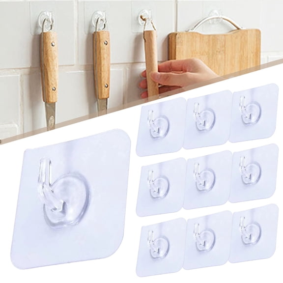 Mini Adhesive Hooks - Strong Grip, for Decorations & Wreaths, Leaves No Residue, for Renters, 1PC