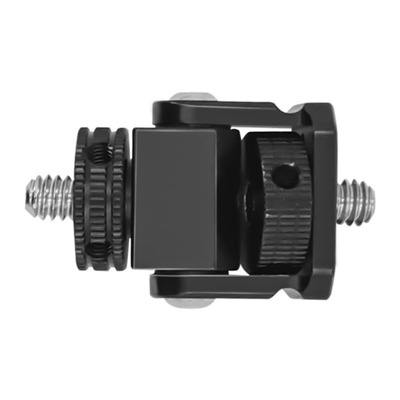 Mini Adjustable Snail PTZ for Fill Light Cameras and Monitors with 1/4 Thread Aluminum Alloy Construction Black
