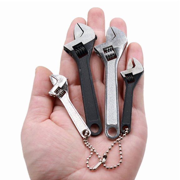 Mini Adjustable Spanner 2.5/4 Inch Open-End Wrench Keychain Tool, Portable Small Wrench Set, Pocket Hand Tools for Home