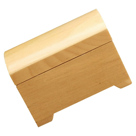 Mini Adornment Wooden Toddler Toys Baby Cognitive Unfinished Treasure Chest Miniature Boxes Model