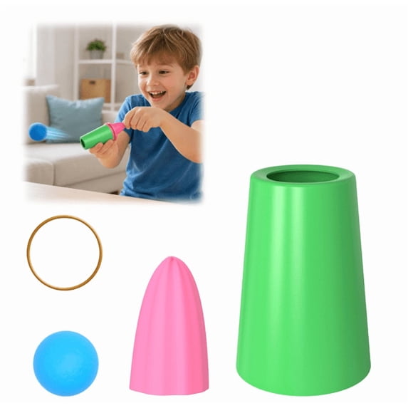 Mini Air Cannon Toy, Portable Air Blaster Toy, Safe Air Powered Fun for Teens Adults & Family Gatherings (Green)