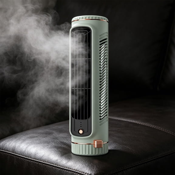 Mini Air Conditioner Portable Windowless Cooling Unit 3 Speed Spray Fan(Green)