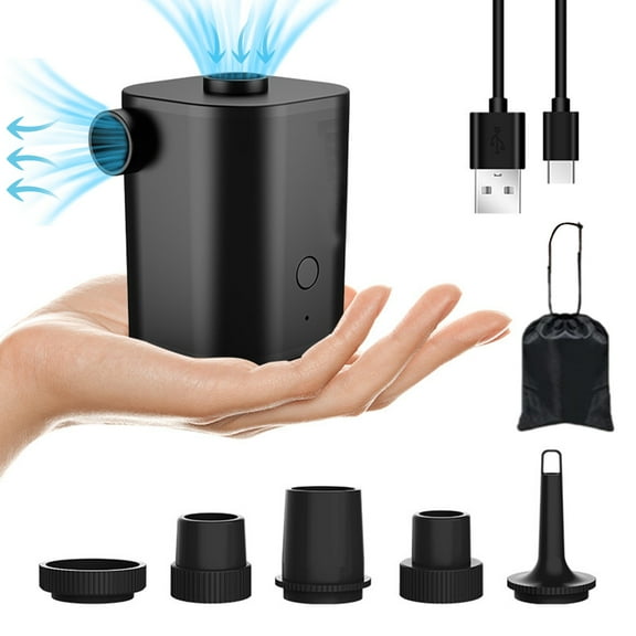 Mini Air Pump for Inflatables Portable, Clearance Compacts Rechargeable Air Pumps Light Weight Small,Electric Type-C Rechargeable Quickly Inflate Deflate for Pool Floats Air Mattress Swimming Ring