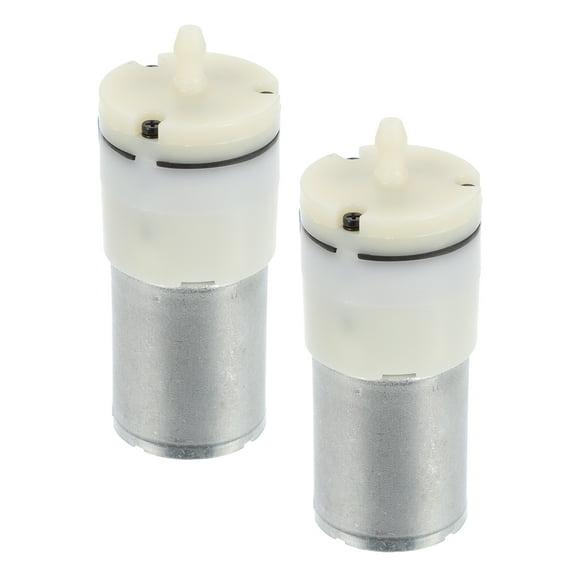 Oxygen Air Pump Mini Vacuum Pump Micro Air Pump Fish Tank Vacuum Pump Mute Plastic Silver 7.00X2.50X2.50CM 2 Pcs