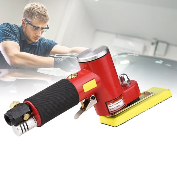 Mini Air Sander ACAGALA Mini Straight Line Air Sander with 2 Sanding Pads Random Orbital Pneumatic Sander Air Operated Handheld Polisher Waxer for Auto Body Work Furniture Wood Metal Surface