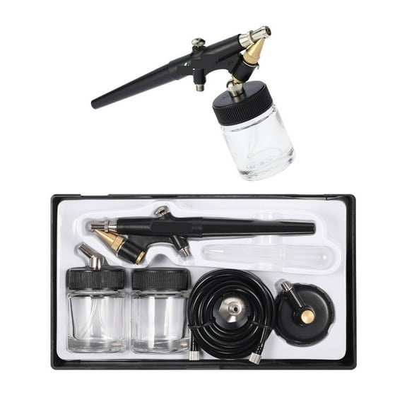 Mini Airbrush Compressor Kit Siphon Feed Single Action AirBrush Paint Spray Gun Sandblaster For Body Makeup Tattoo Car Manicure ,Versatile applications