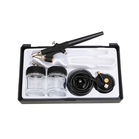 Mini Airbrush Kit for w/ Hose 22cc Fluid Cup Practical Spray Tool for Nail Paint
