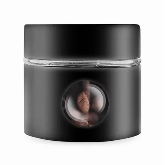 Mini Airtight Glass Coffee Jar - Portable Coffee Powder & Tea Storage Container, Kitchen Coffee Accessories Black