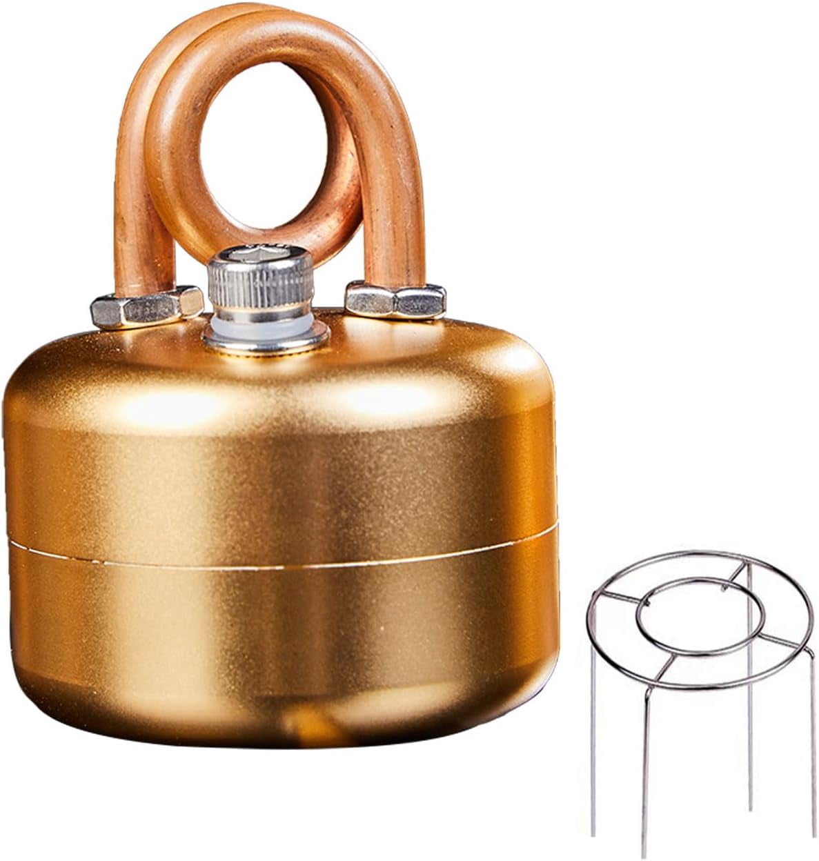 Mini Alcohol Camping Stove – Lightweight Brass & Aluminum Spirit Burner with Stand | Faster Heating – Perfect for Backpacking, Hiking & Brewing Piping Hot Tea/Coffee