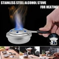 Mini Alcohol Stove Burner, 3.7 * 1.8 Inch Fondue Burner Stainless Steel