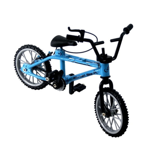 Mini Alloy Finger Bike Model Mountain Bicycle Toy with Handlebar Seat Pedals Wheels and Display Style Desk Ornament