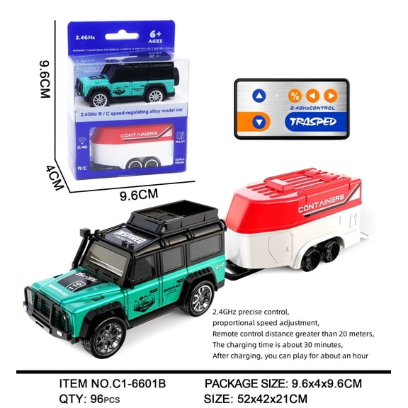 Mini Alloy Off-Road RC Car 6+: 1:64 Scale 2.4Ghz Remote Control Car Toys Strip Lights, USB Rechargeable - Ideal Festive Gift , Perfect Playtime Companion
