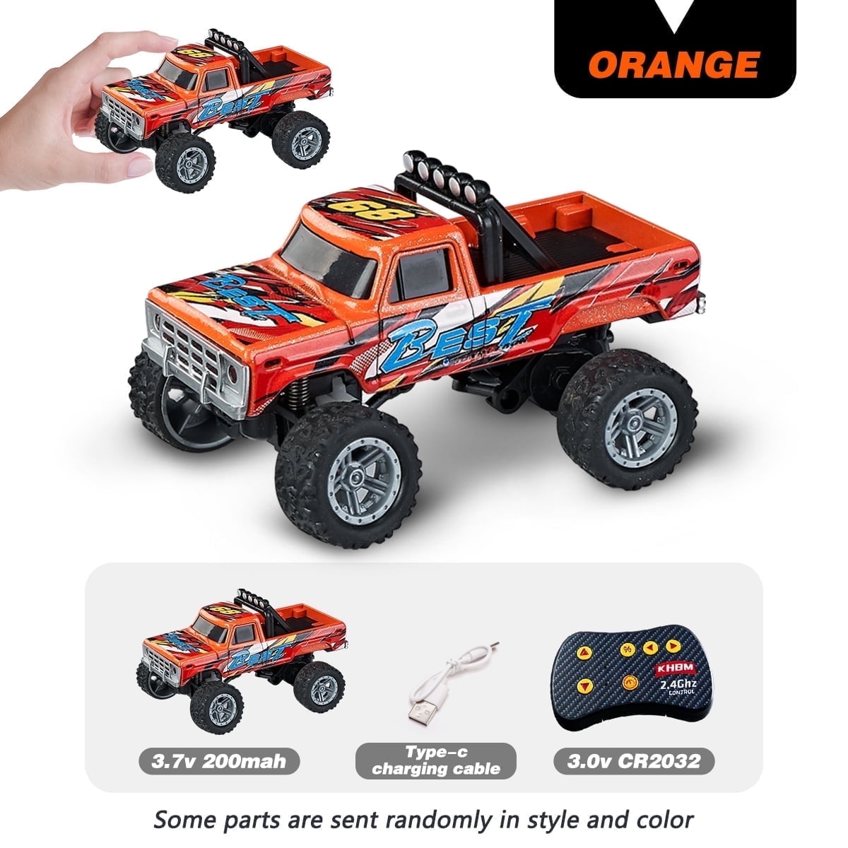 Mini Alloy RC Off - Road Trucks，2.4G Remote Control, Cool Lighting & 3 - Gear Power Adjustment，Kids' Racing Toy Cars