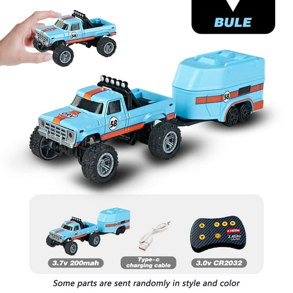 Mini Alloy RC Off - Road Trucks，2.4G Remote Control, Cool Lighting & 3 - Gear Power Adjustment，Kids' Racing Toy Cars