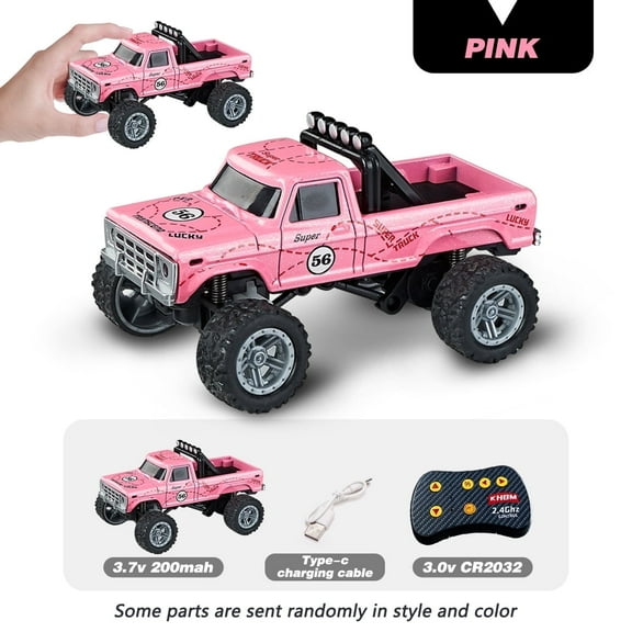 Mini Alloy RC Off - Road Trucks,2.4G Remote Control, Cool Lighting & 3 - Gear Power Adjustment,Kids' Racing Toy Cars
