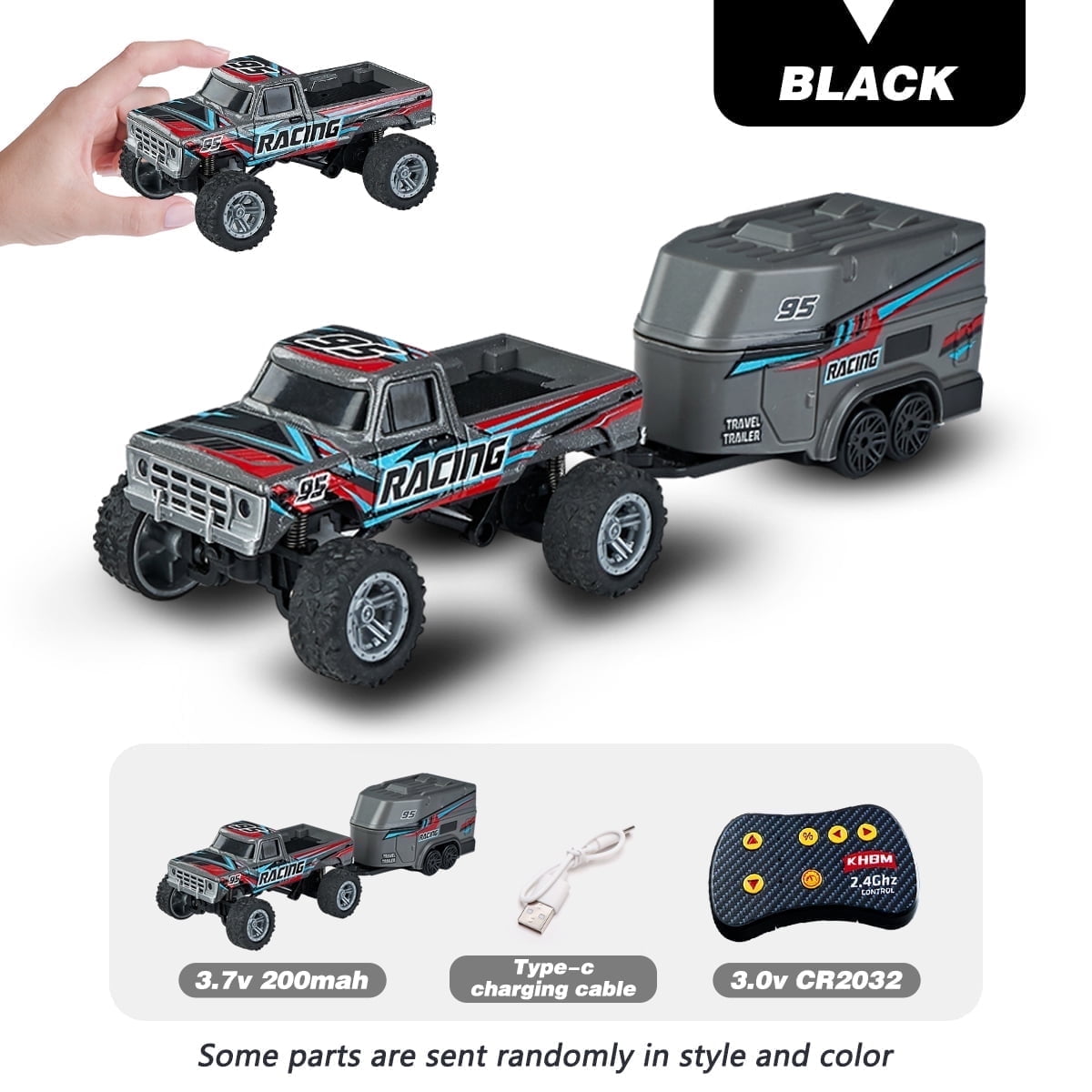Mini Alloy RC Off - Road Trucks，2.4G Remote Control, Cool Lighting & 3 - Gear Power Adjustment，Kids' Racing Toy Cars