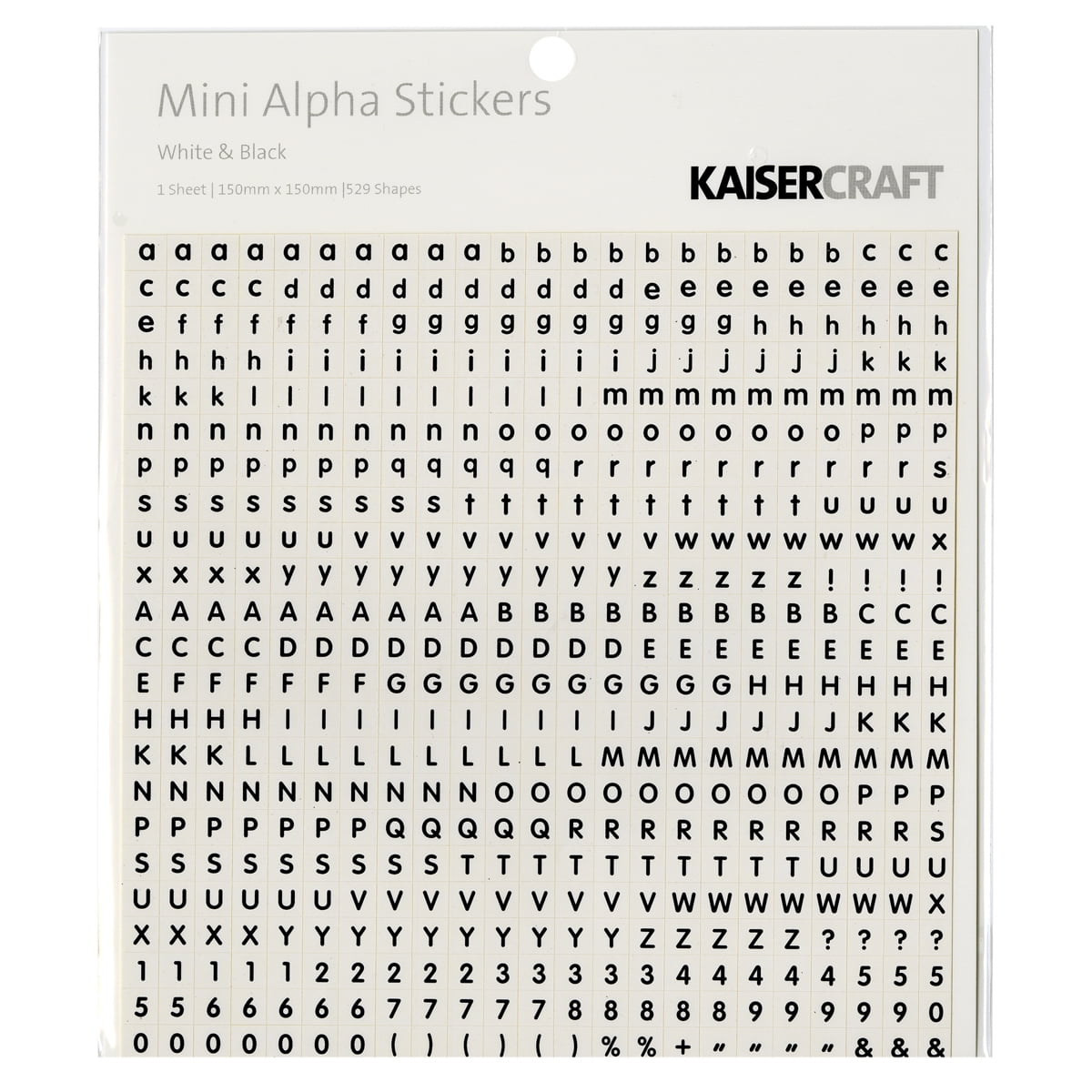 BAZIC 1 MULTICOLOR ALPHABET & NUMBERS STICKERS (6 SHEETS) Bazic Products