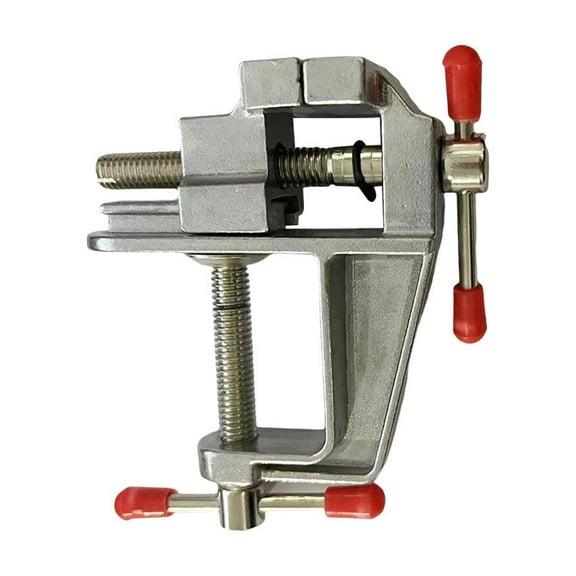 Mini Aluminum Alloy Bench Vise with Swivel Lock for Carpentry, Handicraft, Model Making, and Electronic Repair