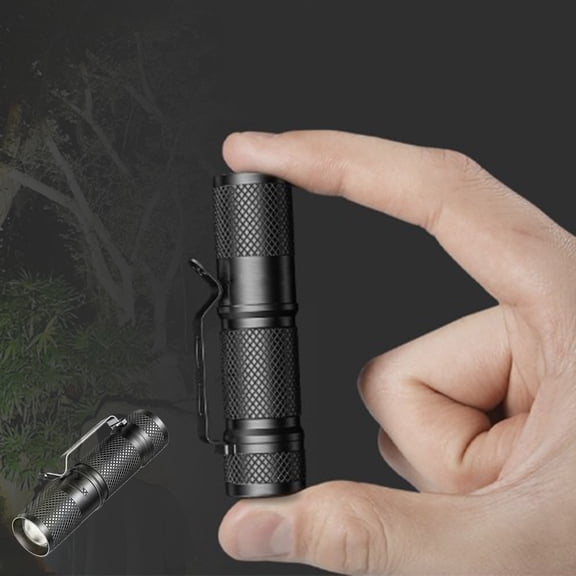 Mini Aluminum Alloy Flashlight With Pen Clip, Telescopic Focus Handheld Light, USB Rechargeable Outdoor Bright Torch