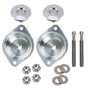 Mini Polished Aluminum Quick Latch Kit w/ Mounting Cup - 2 PK