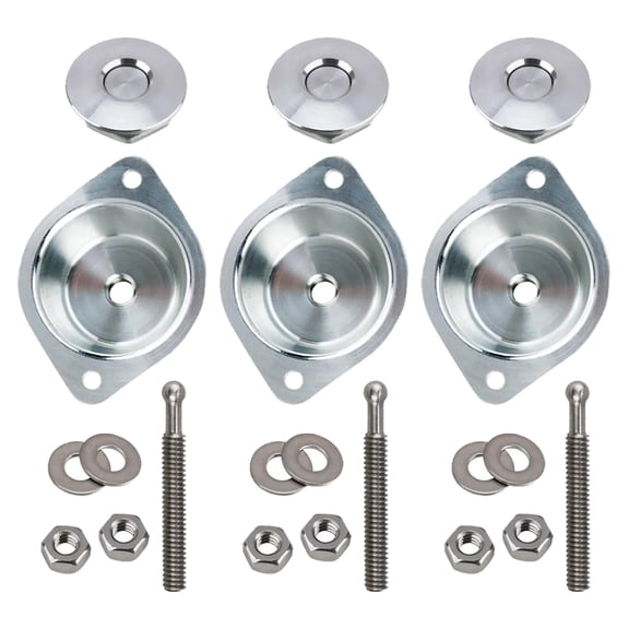 Mini Aluminum Quick Latch Kit w/ Mounting Cup - 3 PK