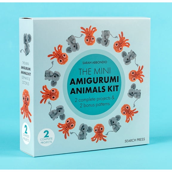 Mini Amigurumi Mini Amigurumi Animals Kit: 2 Complete Projects & 2 Bonus Patterns, (Hardcover)