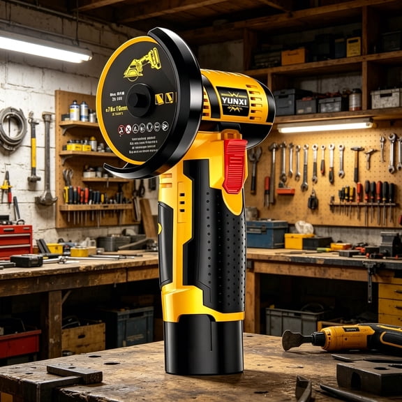 Mini Angle Grinder Tool, 19500RPM Cordless Angle Grinder, Cordless Electric Power Angle Grinder Tool with Batteries, Grinder Handheld Cutter for Metal Grinding