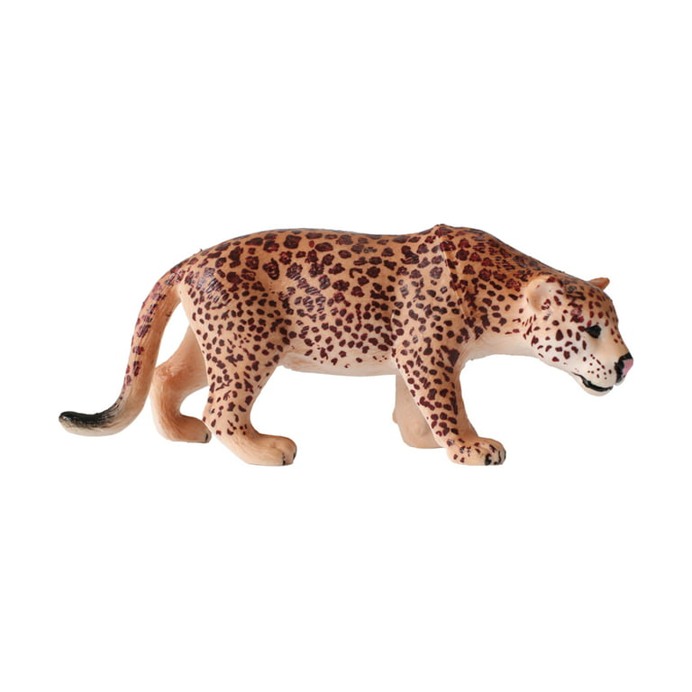Leopard Figure (4.25 Long) Plastic Toy Wild Animal Miniature