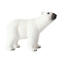 Mini Animal Adventure Replicas - Polar Bear from Deluxebase. Realistic Small Zoo Animal Toy for Kids