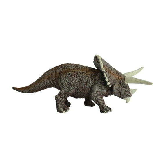 Mini Animal Adventure Triceratops by Deluxebase Hand Painted Realistic Dinosaur Figurine for Kids