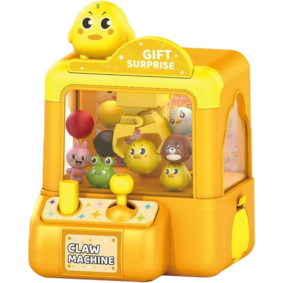 Mini Animal Claw Machine Electronic Arcade Game - Cute Animals Theme Indoor Party Game, Easy Operate Adults All Ages, Compact Space-Saving, Home Party Entertainment Office Fun, B, 1pc