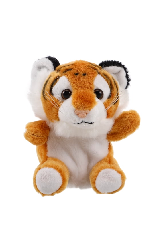 Mini Plush Tiger Animal Toys with Lanyard, Small Stuffed Keychain Ornaments for Backpack, Party Favors, Carnival Prizes, Cute Hanging Pendant