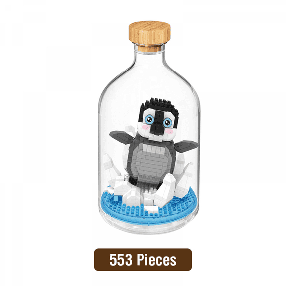 Mini Animals Building Set Creative Insect Friend Set Mini Bugs Building Blocks for Adults, Party Favors, Nature Lovers Office Home Decor & Gifts(Penguin)