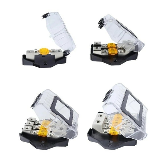 Mini Anl Fused Holder Fuses Box Block 80A Flame Retardant Distribution Fuse Block Power Distribution Block for Car Boats