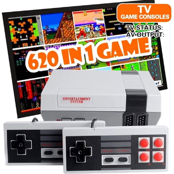 Mini Anniversary Portable Vintage Leisure Equipment With 620 Built-In Classic Footage, Dual Hand Controllers, AV TV Dual Display Output