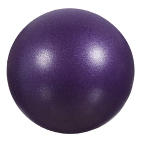 Mini Anti-Burst Yoga Ball 9 Inch Inflatable Exercise Ball with Pump for Core Training & Stability Workouts Dark Purple