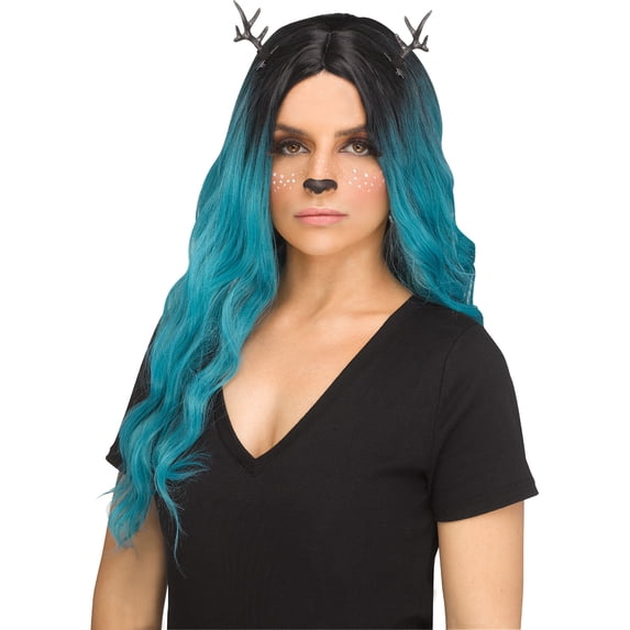 Mini Antler Hair Clips Black Costume Accessory