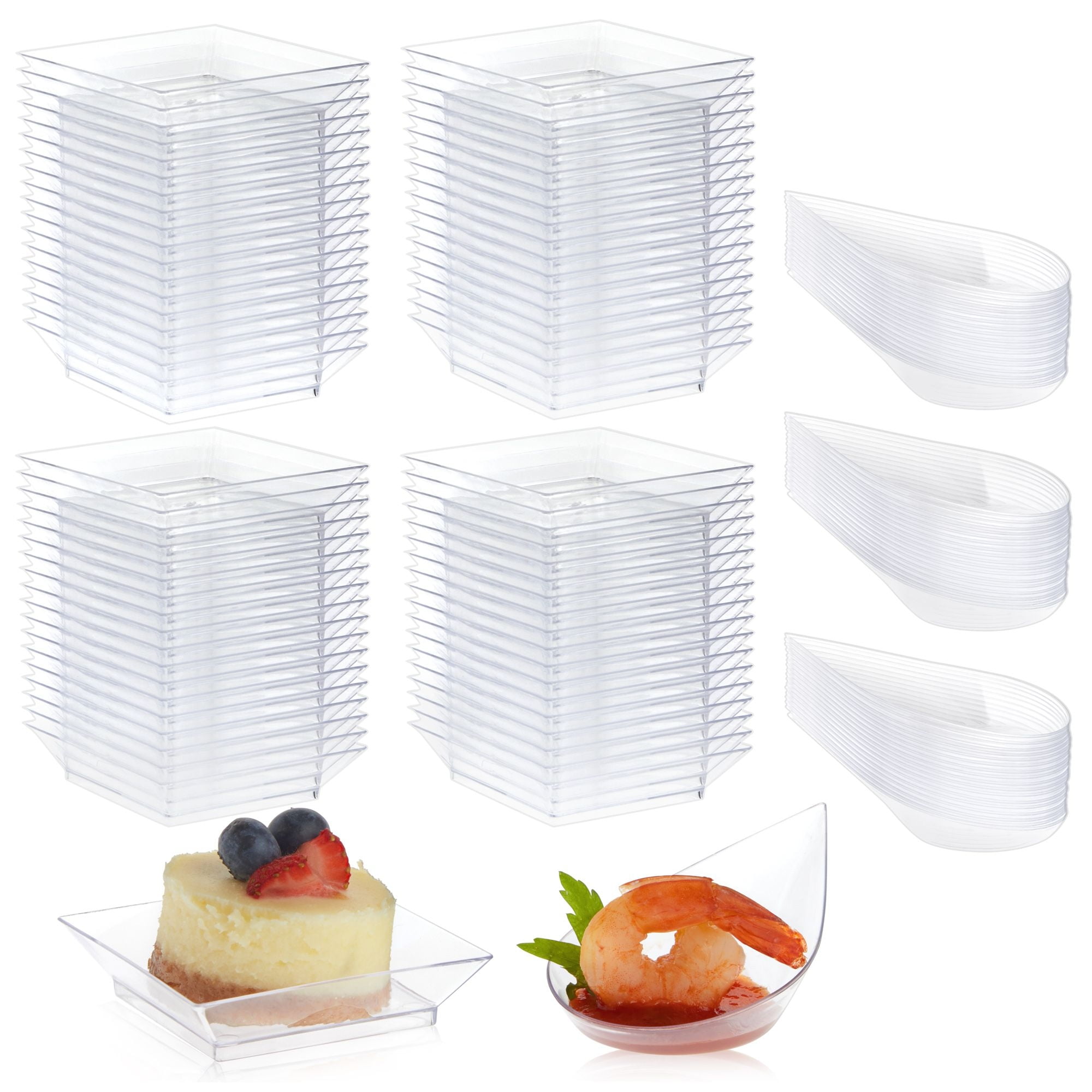 Clear appetizer plates sales