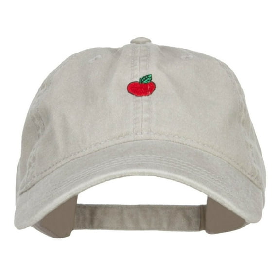 Mini Apple Embroidered Washed Cap - Stone OSFM