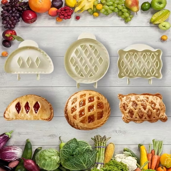 Mini Apple Pie Molds 3-Pack for Crispy Crusts, Non-Stick Baking Molds for Homemade Mini Pies, Compatible with Standard Oven Baking Sheets