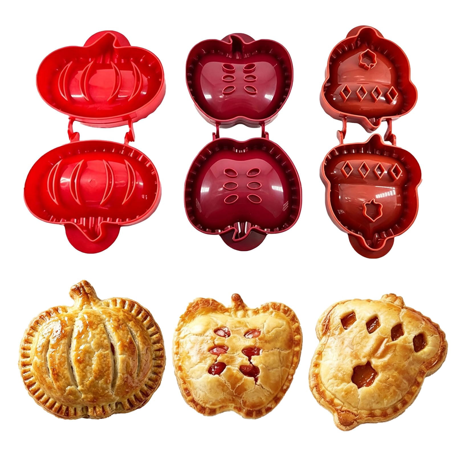 Mini Apple Pie Molds for Baking, Pocket Pie Maker, Snowflake Mitten ...