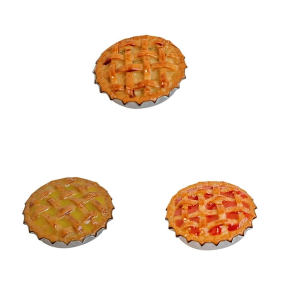 Mini Apple Pie Ornament A - Apple Pie 1:12/1:6/ Miniature Doll House Pretend Play Desserts For Dollhouse Decor With Yellow Spread And Jam Designs